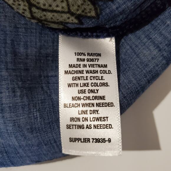 a.n.a. Floral Peasant Keyhole Tie Neck Hi-Low Blue/Green Blouse Women's Size M - Picture 8 of 9